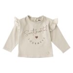 Camiseta Bebe Con Volante Estampada Sentimental Natural