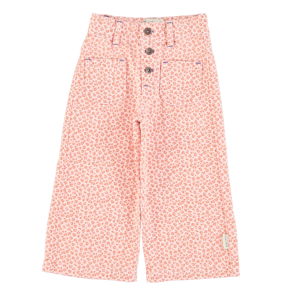 flare trousers light pink w animal print piupiuchick 1