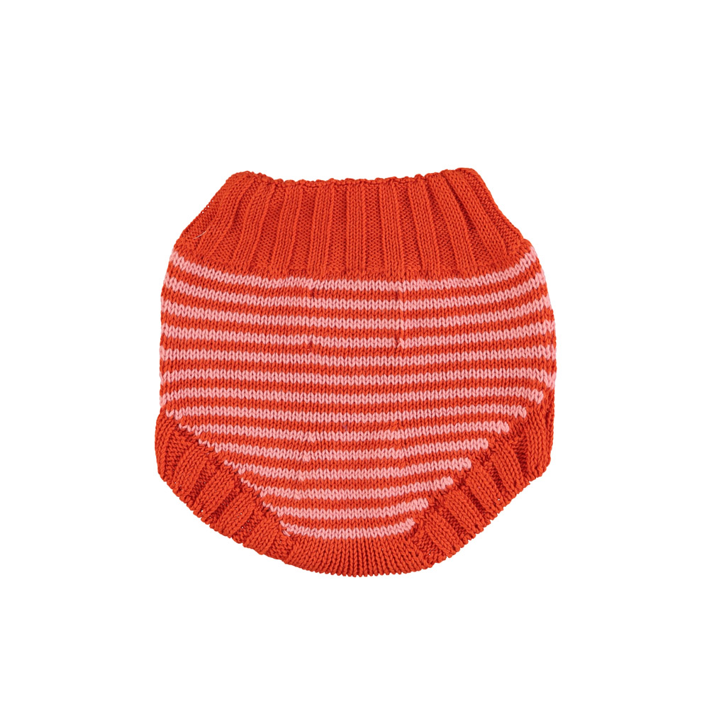 knitted baby shorties pink red stripes piupiuchick 2