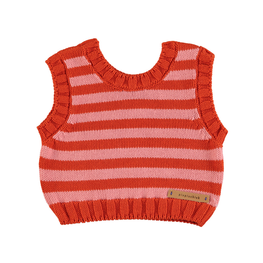 knitted top pink red stripes piupiuchick 1