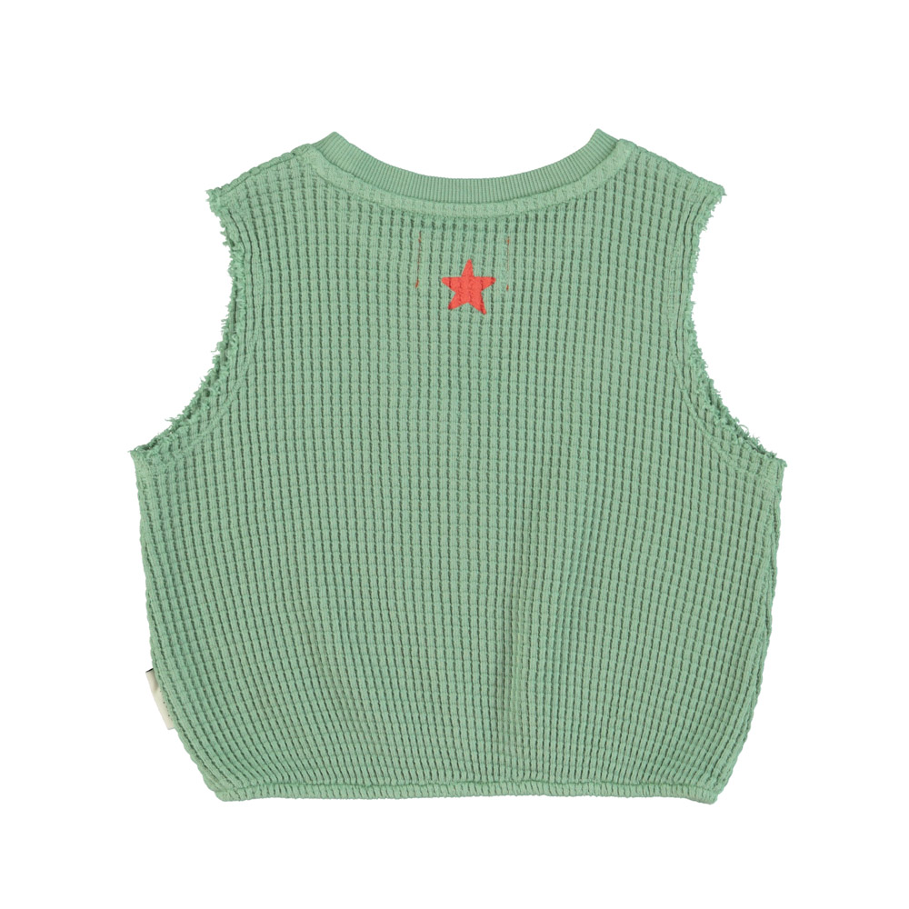 sleeveless top green w 22hot hot22 print piupiuchick 2