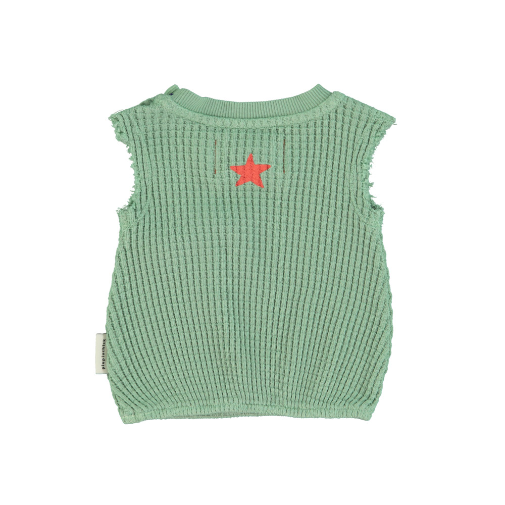 sleeveless top green w 22hot hot22 print piupiuchick baby 2