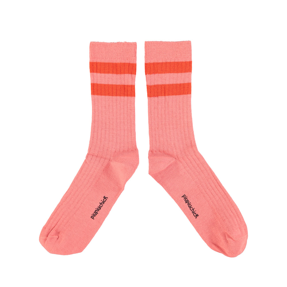 socks pink w orange stripes piupiuchick 1