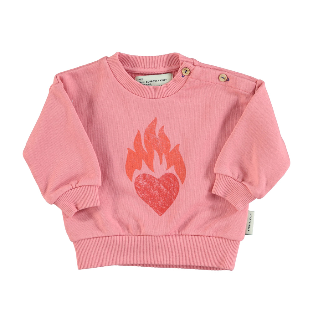 sweatshirt pink w heart print piupiuchick baby 1