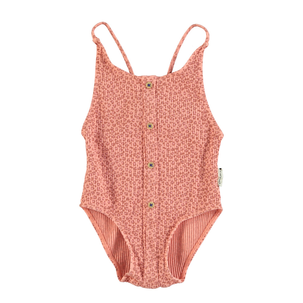 swimsuit w buttons coral w animal print piupiuchick 1