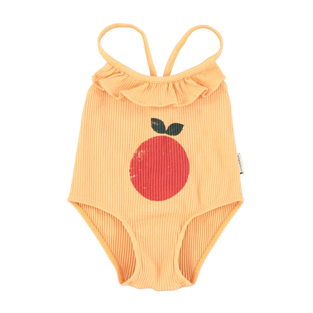 swimsuit w ruffles peach w apple print piupiuchick 1