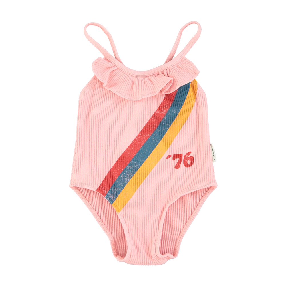 swimsuit w ruffles pink w multicolor stripes piupiuchick 1