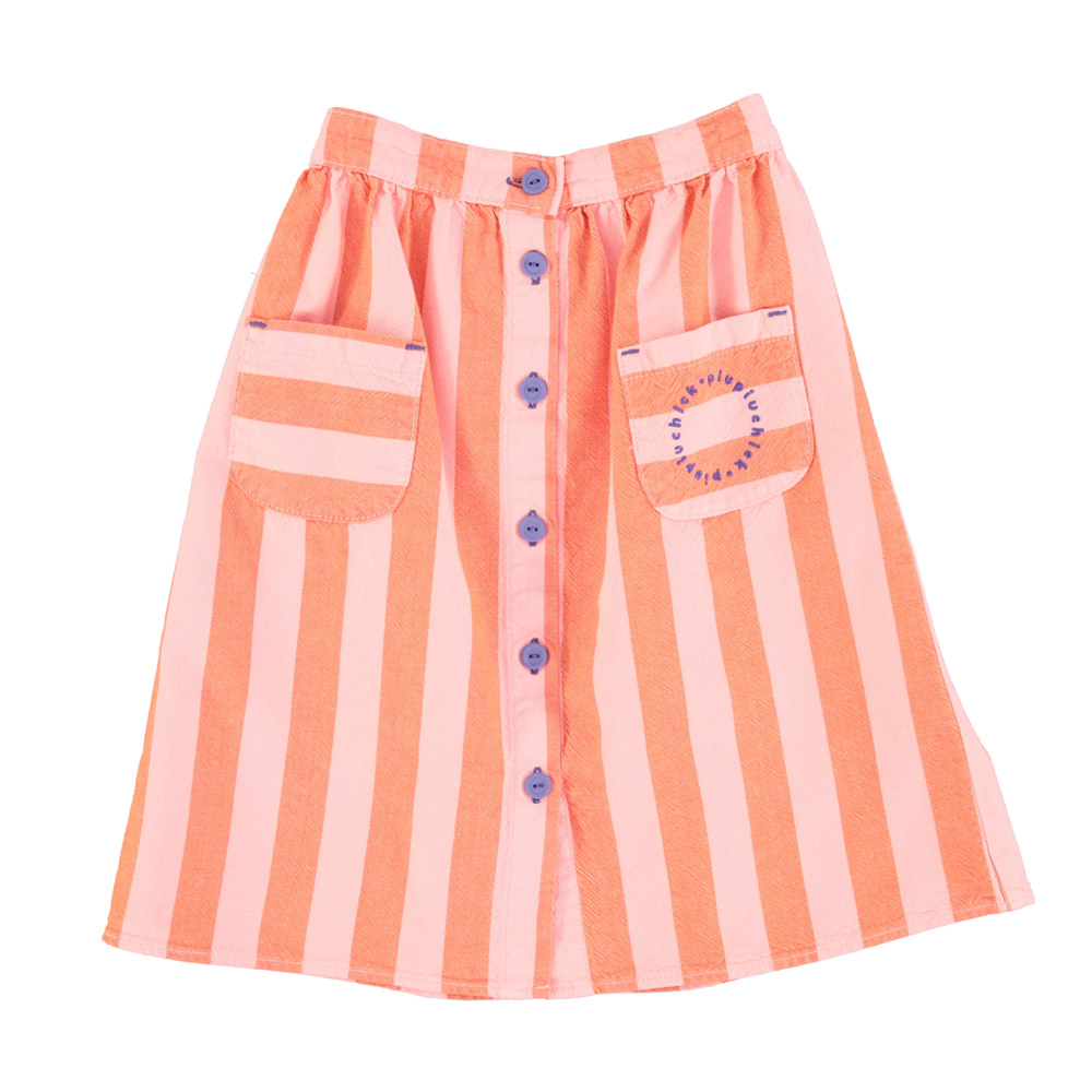 Long skirt w front pockets orange pink stripes piupiuchick 1