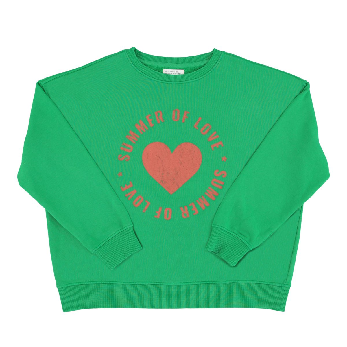 Sweatshirt green w summer of love print sisters department a