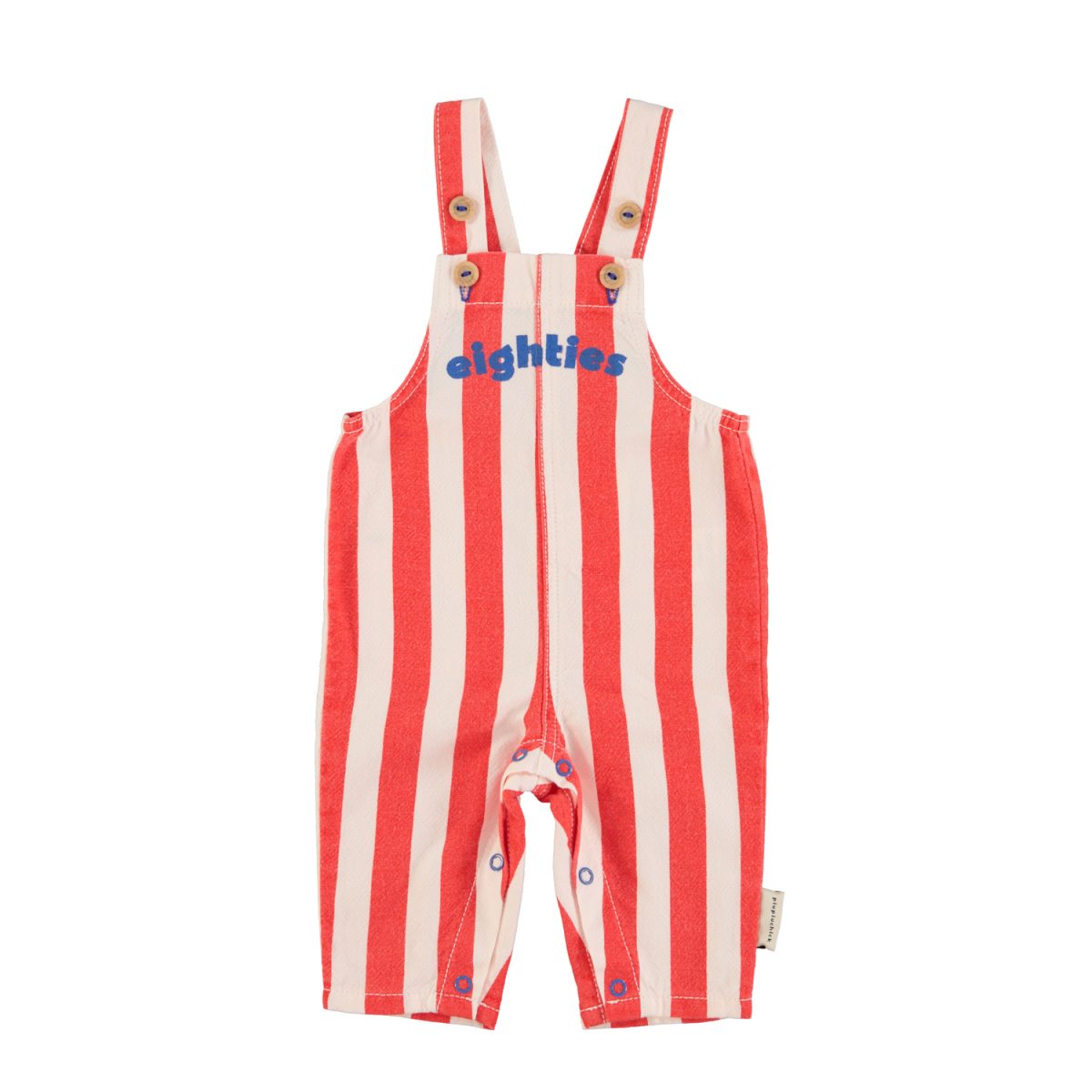 baby dungarees red white stripes w eighties print 1