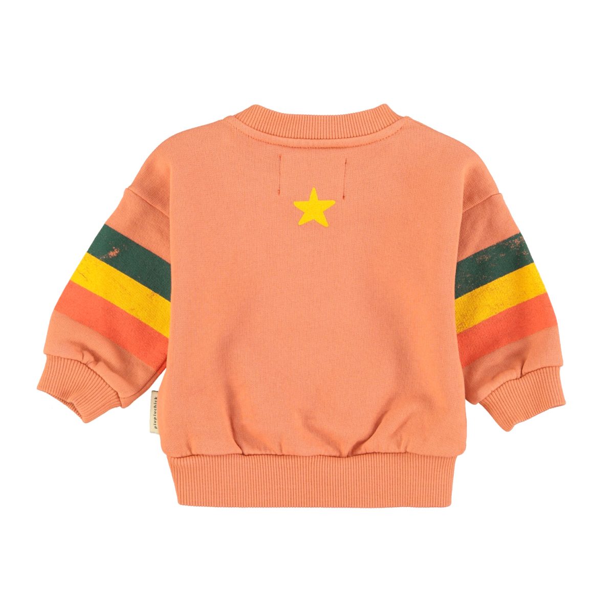 baby sweatshirt peach w multicolor stripes 222