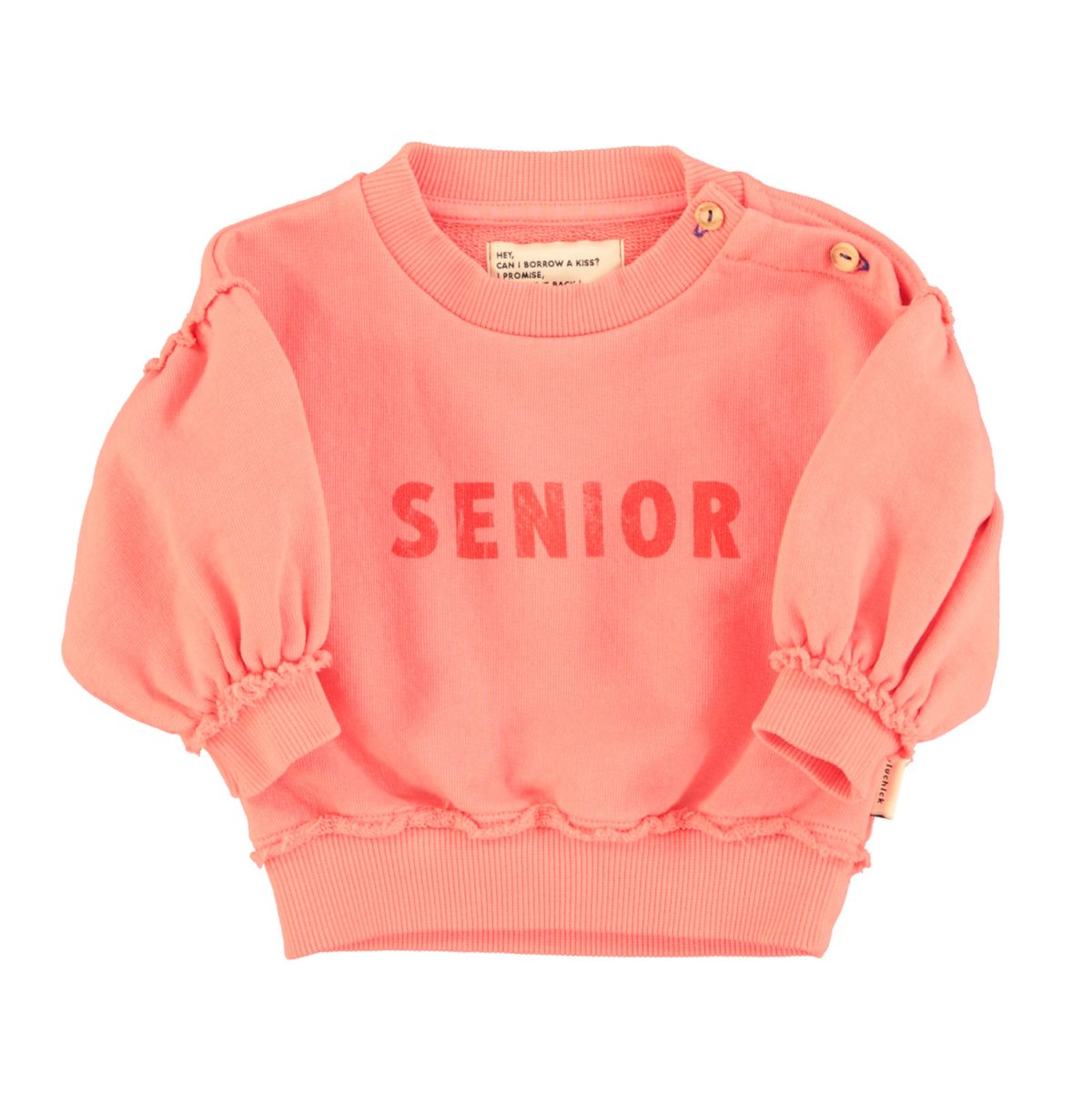 baby sweatshirt pink w 22senior22 print 1