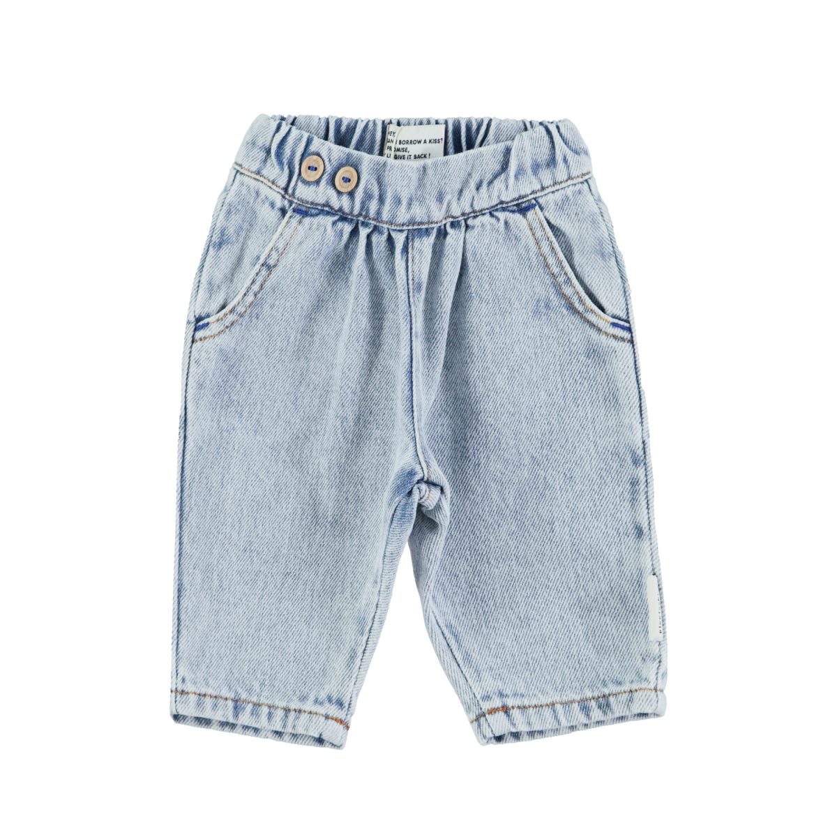 baby trousers washed blue denim 1