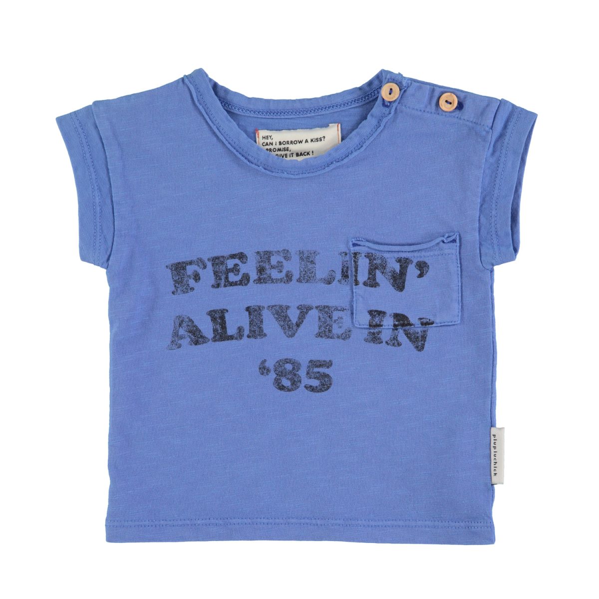 baby tshirt blue w feelin alive print 1