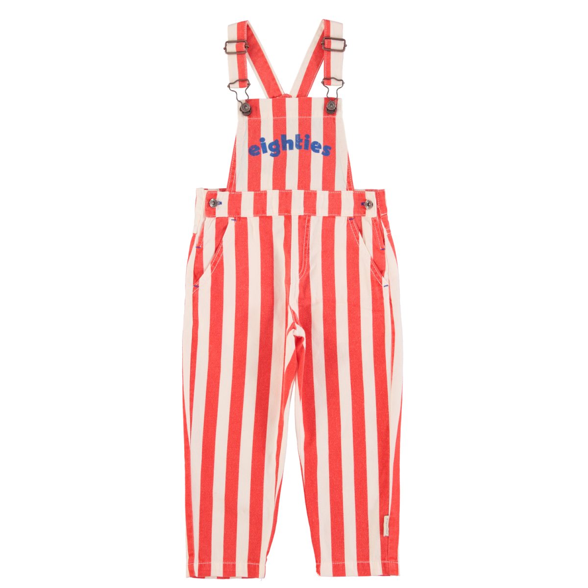 dungarees white red stripes w 22eighties22 print 1