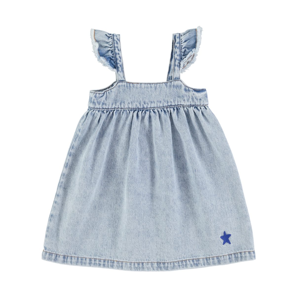 short dress washed blue denim 1 1