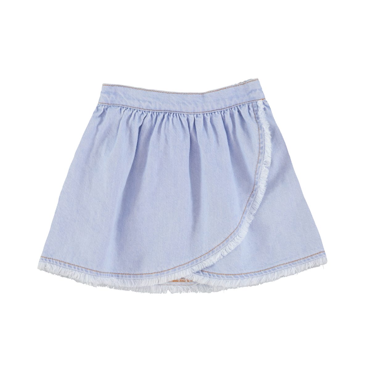 short skirt light blue soft denim 1