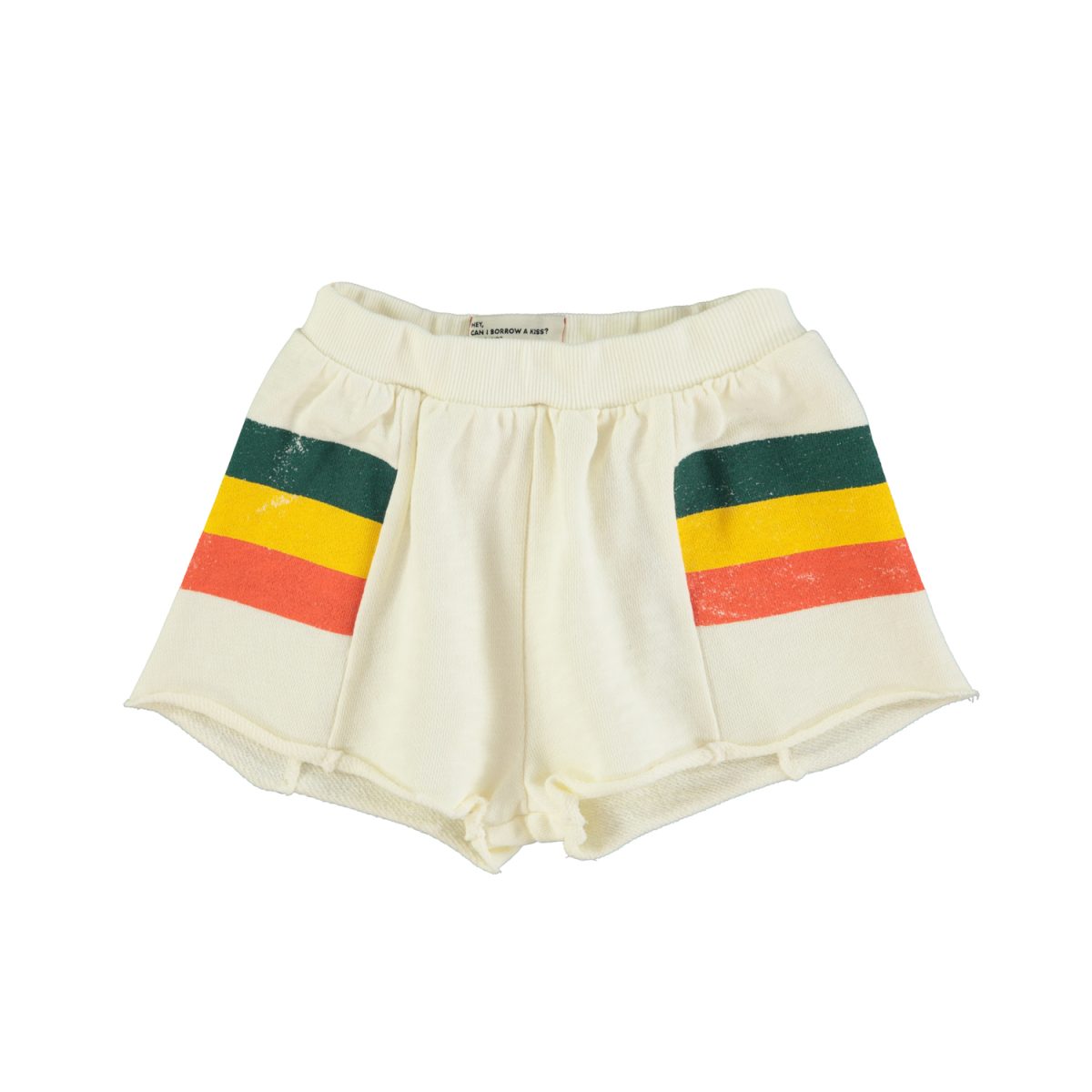 shorts ecru w multicolor stripes 1