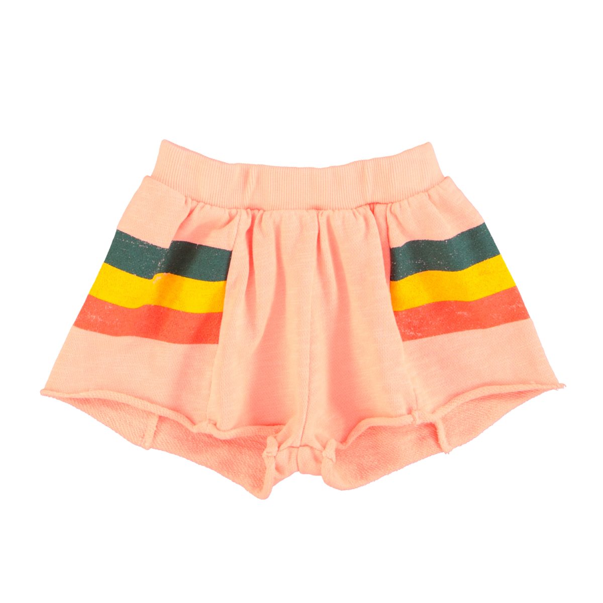 shorts pink w multicolor stripes 1