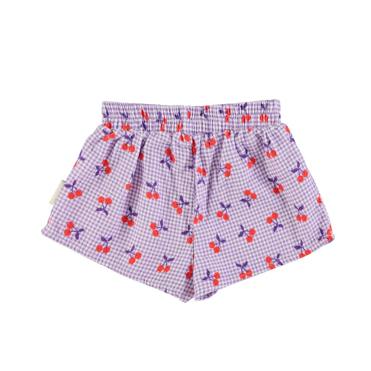 shorts purple white checkered w cherries 2