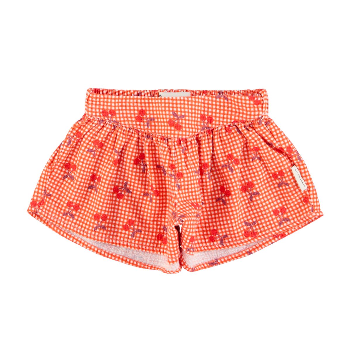 shorts red white checkered w cherries