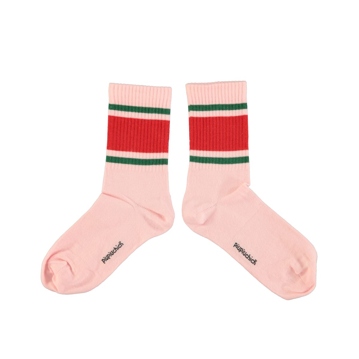 socks pink w red green stripes 2