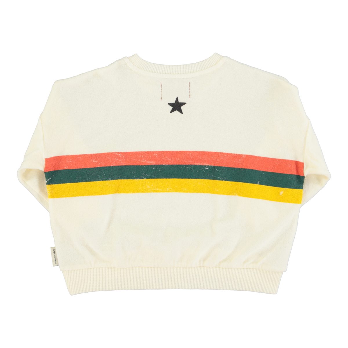 sweatshirt ecru w multicolor stripes print 2