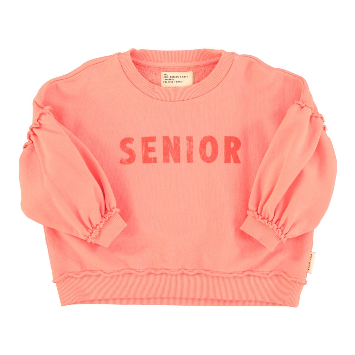 sweatshirt pink w 22senior22 print 1