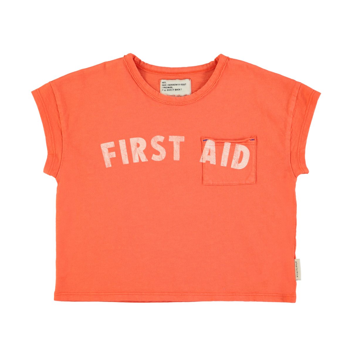 tshirt orange w 22first aid22 print 1 1