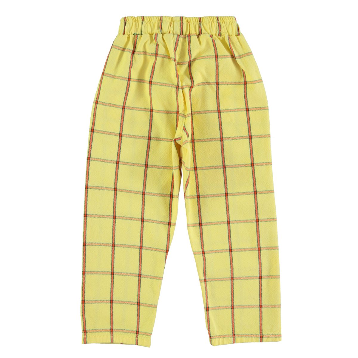 unisex trousers yellow checkered 2