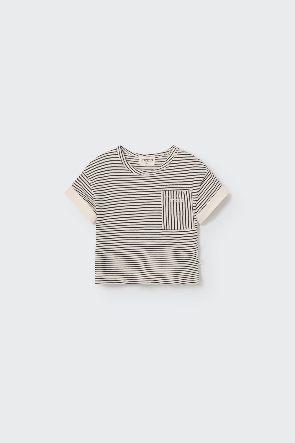 BIEL276S5-organic slub stripes-navy_1 Camiseta navy baby boy - Imagen 1