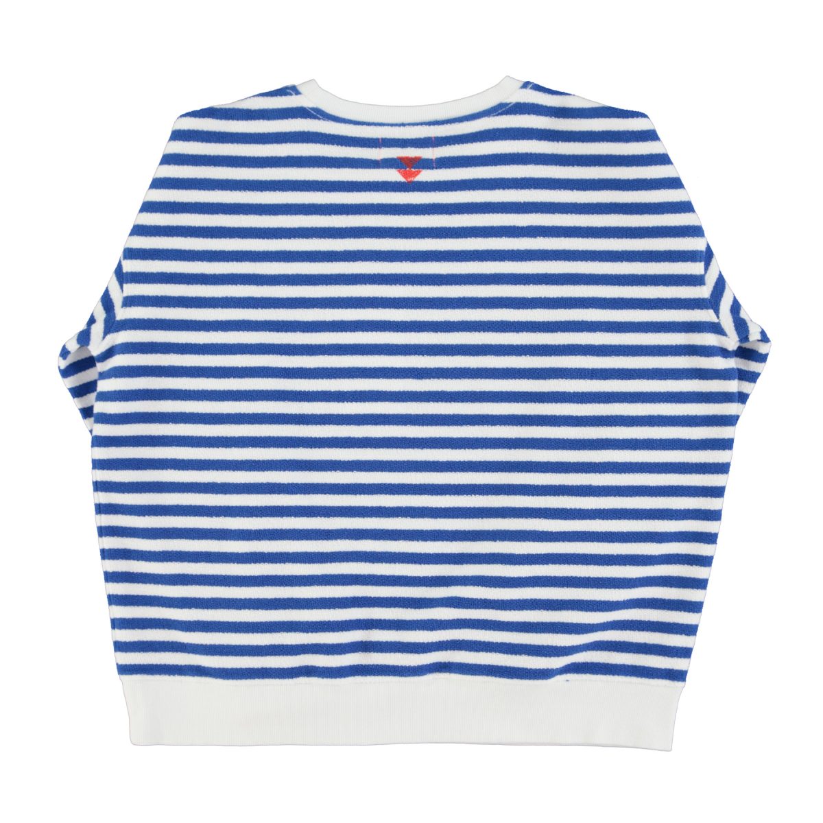 Sweatshirt Blue ecru stripes w bang print 2