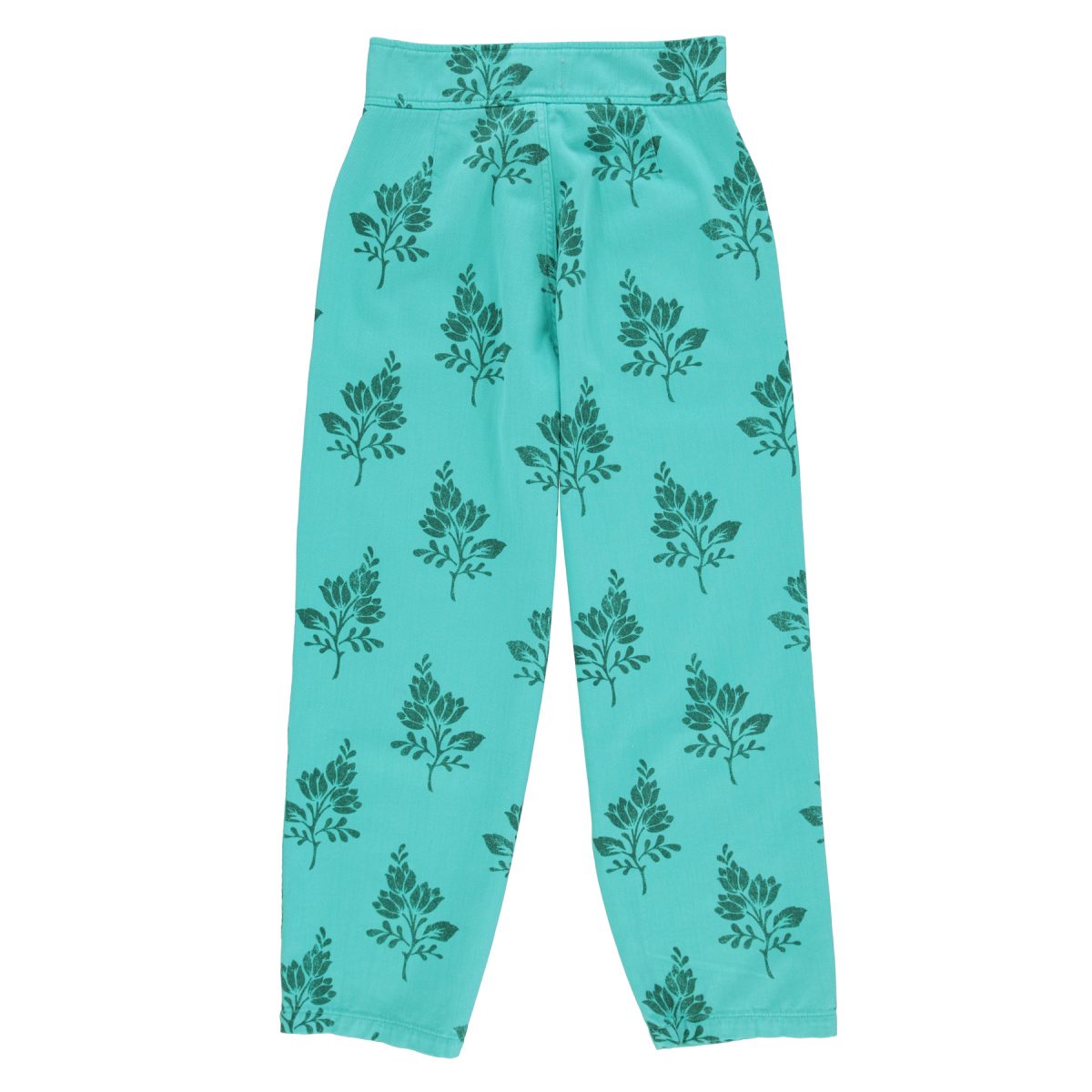 Trousers Turquoise w flowers 2