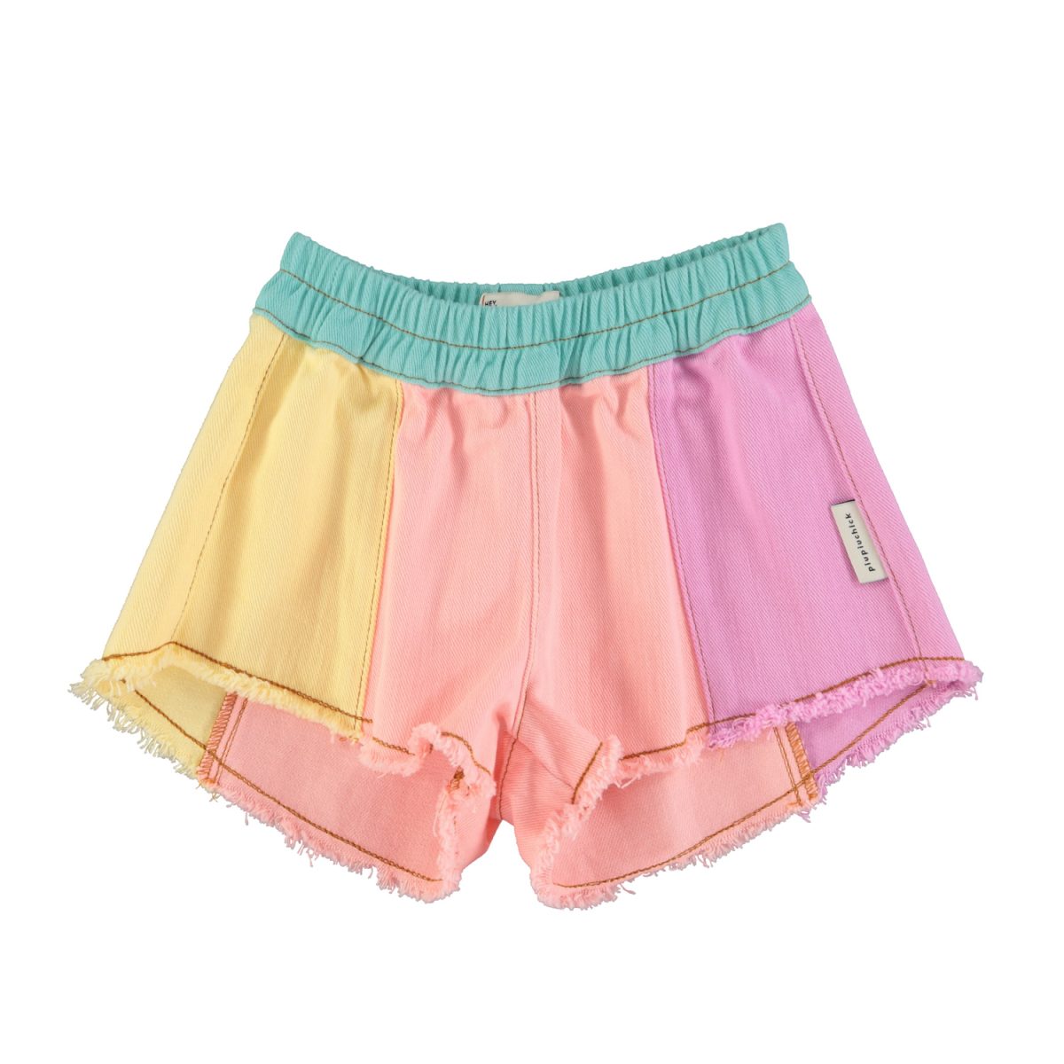 shorts w fringes multicolor pastels 1