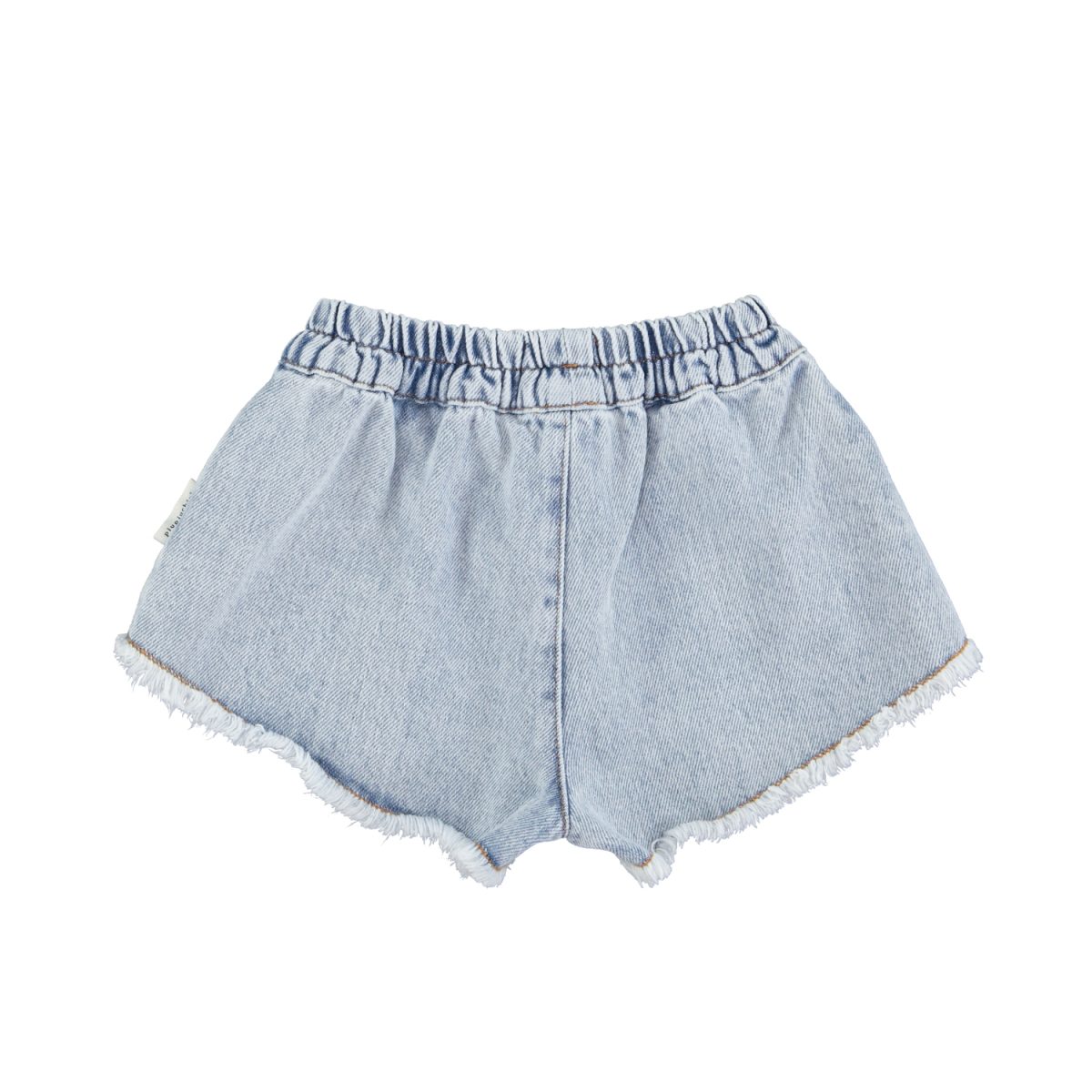 shorts w fringes washed blue denim 2