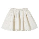 Falda blanca bordados