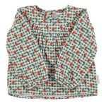 Camisa vichy flores coral