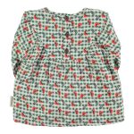 Camisa vichy flores coral - Imagen 2