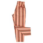 Pantalones rosa palo con rallas melocotón