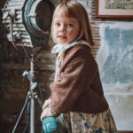 Vestido orquidea azul smock