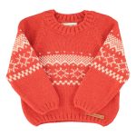 Jersey jacquard rojo