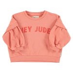 Sudadera rosa volantes