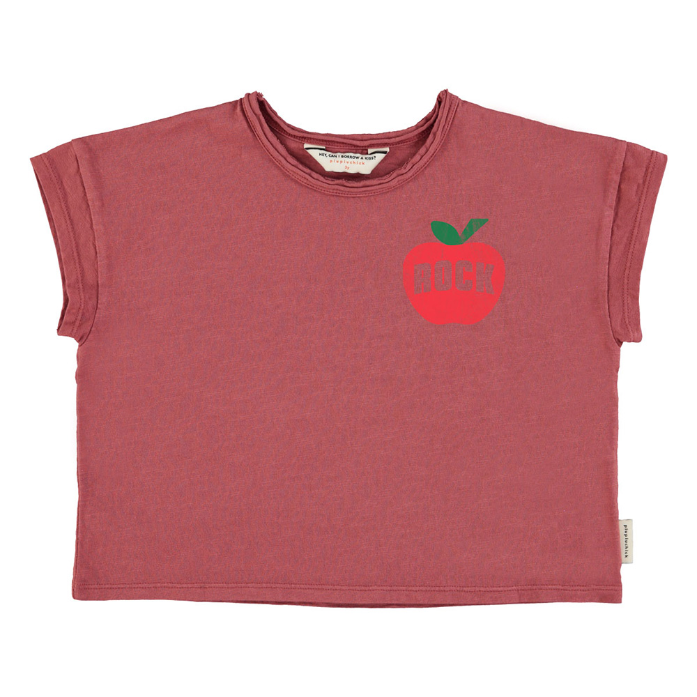 _T'shirt | Bordeaux w: apple print_piupiuchick_1 Camiseta rosa manzana - Imagen 1