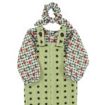 Scrunchie vichy flores coral - Imagen 2