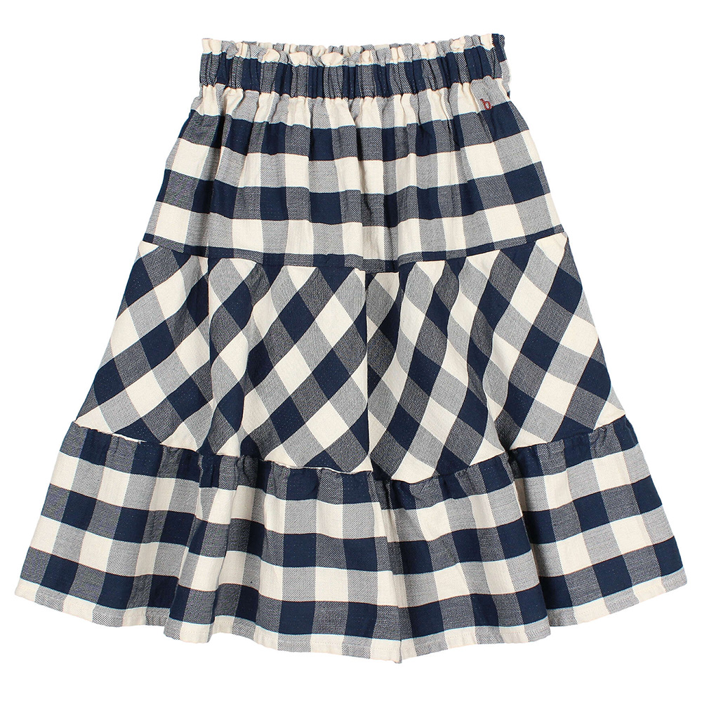 6055 NAVY Falda Gingham - Imagen 1