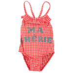 Bañador vichy rojo