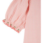 Camisa vichy nude cerecitas bordadas - Imagen 4