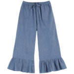 Pantalón denim volantes
