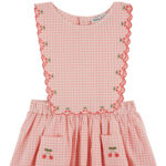 Vestido Vichy bordado cerezas - Imagen 2