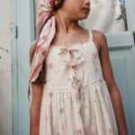 Vestido crudo flores bordadas - Imagen 4